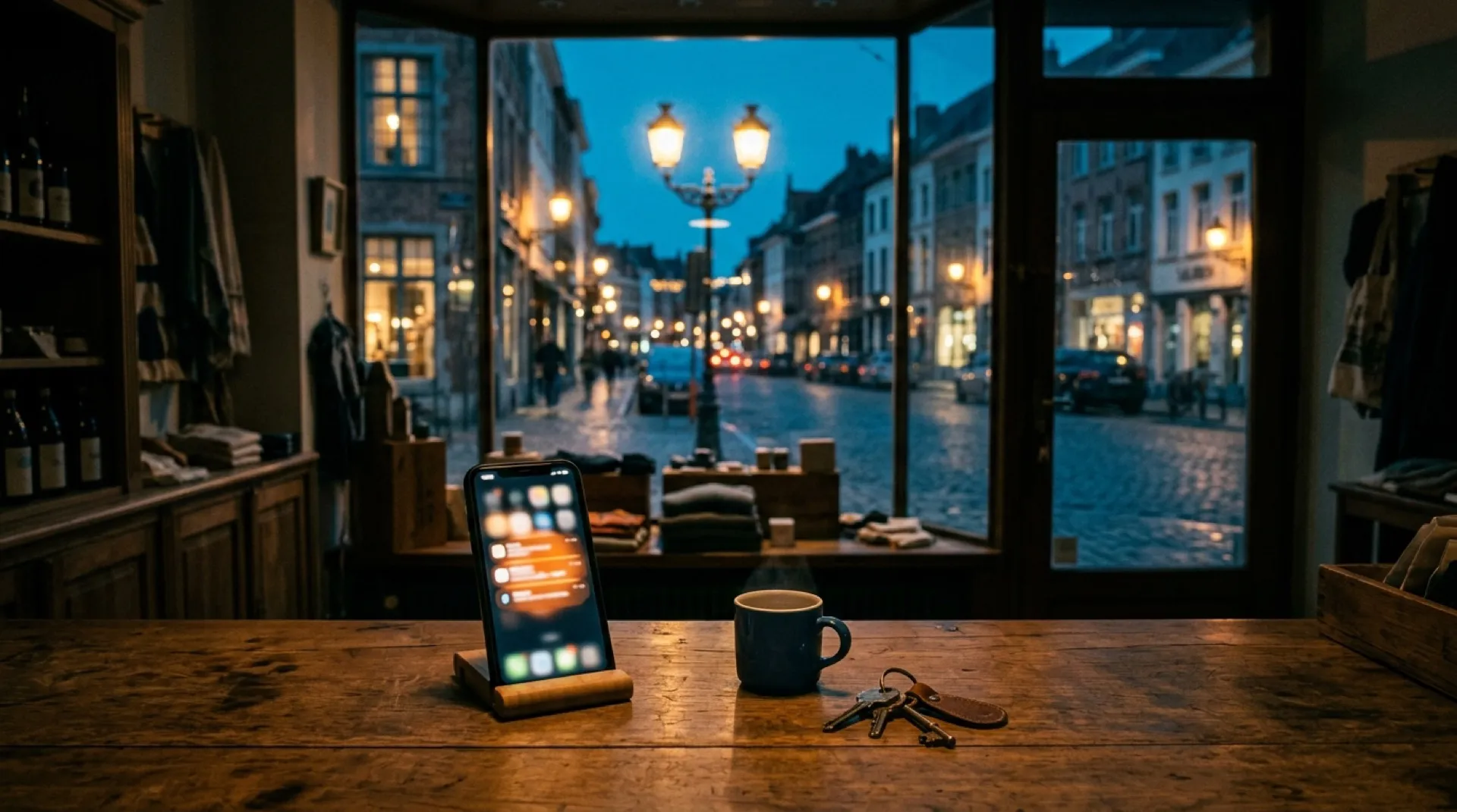 Commerce fermé le soir, à Bruxelles